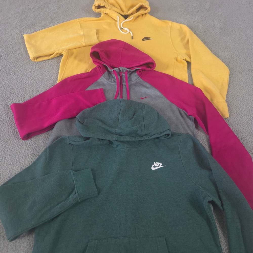 LOT OF 3 Nike Hoodie Womens Large Solo Swoosh Therma-FIT Club Fleece Balaclava